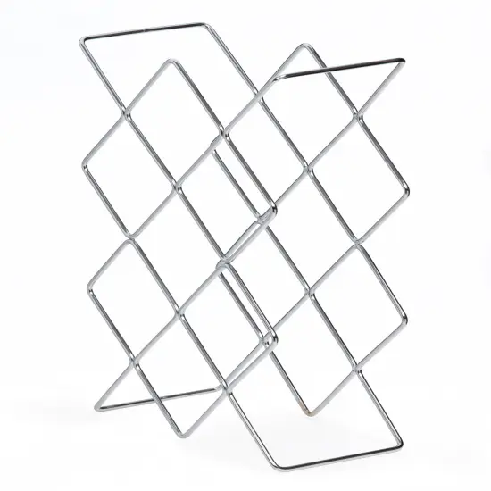 Mango Steam Modern Hexagon 10-Bottle Metal Wine Rack Silver {3}