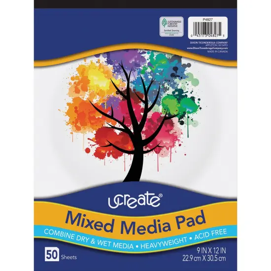 Mixed Media Pad, 9" x 12", 50 Sheets {1}