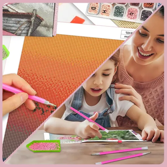 Diamond Painting Tools and Accessories,16 PCS Diamond Gem Art Tool Kits with Diamond Painting Pen,Glue Clay,Plastic Trays DIY Diamond Painting Accessories Art Supplies {4}