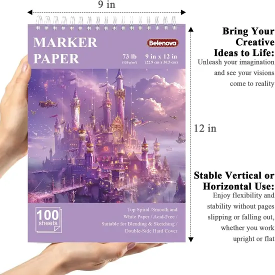 9"x12" Marker Paper Sketchbook, {2}