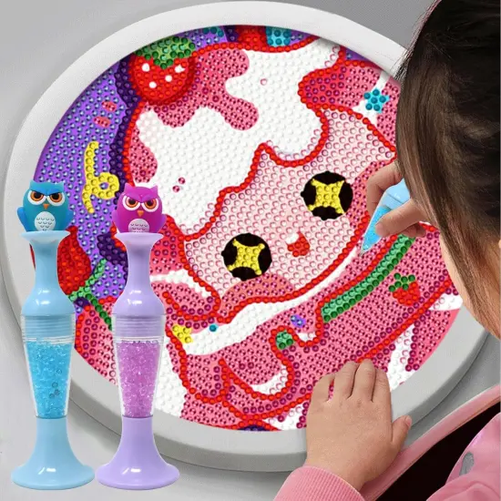 2PCS Diamond Painting Pens Cute Rhinestone Pickers 5D Diamond Painting Tools with Rhinestones for Diamond Painting Craft or Nail Art DIY Decoration {3}