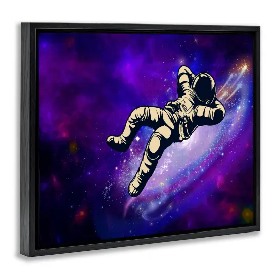 Stupell Industries Relaxing Astronaut in Space Floating Frame Design by Jesse Keith {3}