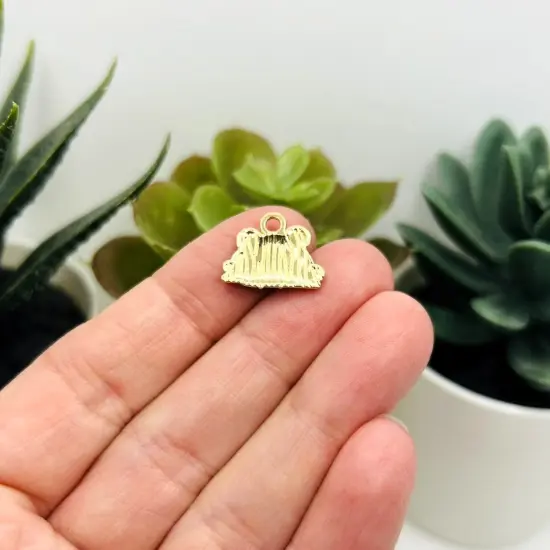 1, 4, 20 or 50 Pieces: Green Grumpy Frog Charms {4}