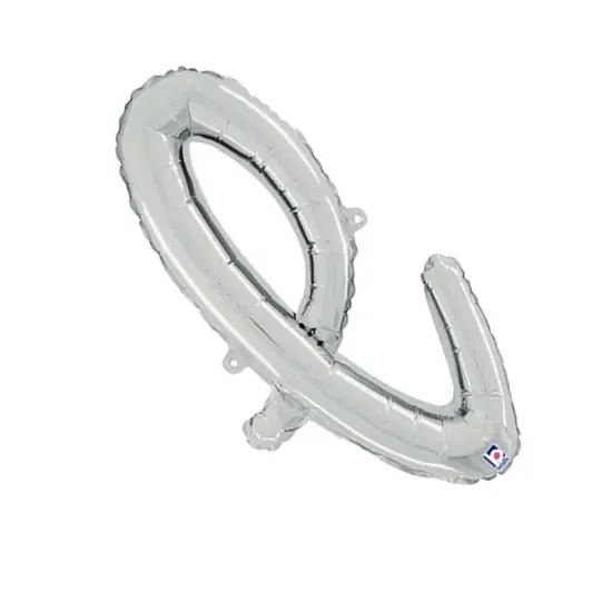 Betallic&reg; 24 inch Script Letter L Silver Air Fill Only {5}