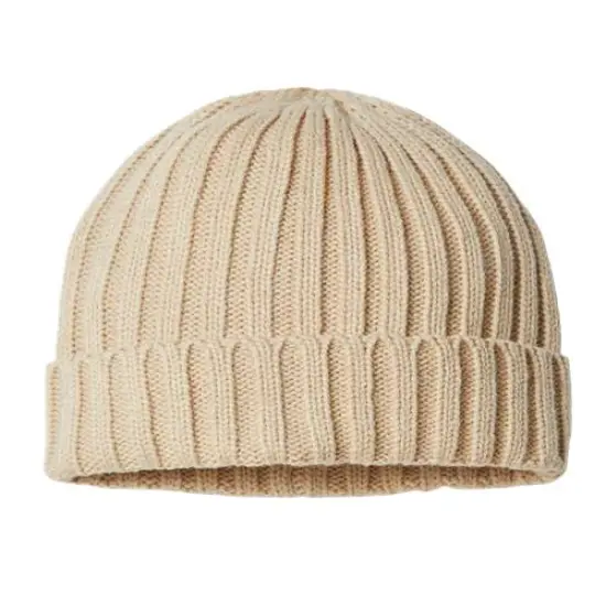 Atlantis Headwear&reg; Sustainable Cable Knit Cuffed Beanie Bottle Green {8}