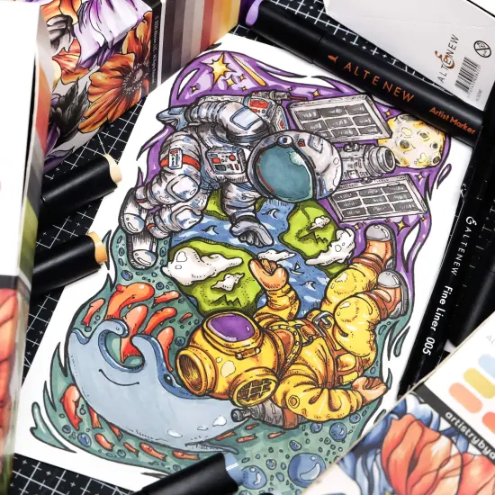 Rock Garden Artist Alcohol Markers Set D {3}