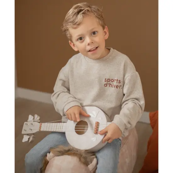 Label Label: Wooden Banjo - Tan - Musical Instrument Toy, 4 High-Quality Strings, Tuning Pegs, Classic Banjo Sound, Dragonfly Design, Kids Ages 3+ {7}