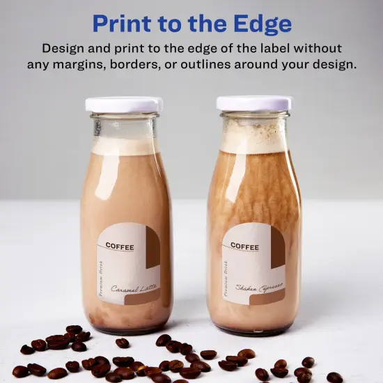 Avery Glossy White Arched Labels with Sure Feed, 3" x 2-1/4" {3}