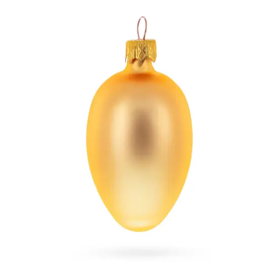 Set of 6 Rose Gold Mini Glass Egg Ornaments 2.9 Inches {3}