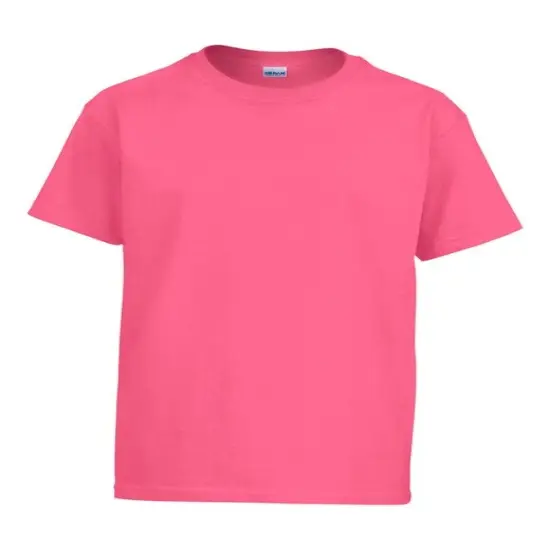 Gildan&reg; Youth Ultra Cotton Crew neck Short Sleeve T-Shirt SAFETY PINK {1}