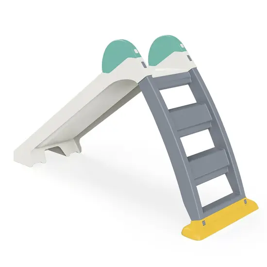 Dolu: Children's Slide - White, Grey, Green - Waterslide Hose Attachment, Indoor/Outdoor, Durable Plastic, 52.4 x 17.7 x 28.4", Toddler & Kids Age 2+ {3}