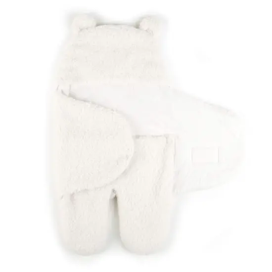 Tadpoles Super Soft Plush Sherpa Swaddle Wrap - Ivory | 100% Microfiber Plush Polyester Sherpa | Soft, Smooth & Durable | Fits Babies 0-12 Months | Ideal for Use in a Stroller, Car Seat or Crib {1}