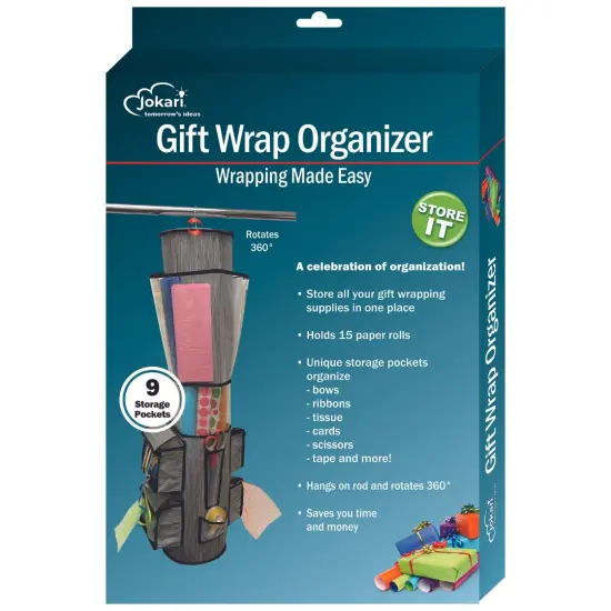 Round Gift Wrap Organizer - Wrapping Made Easy {5}