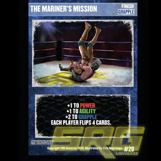 Supershow Cosmic Crusader: Mercury - Wrestling Card and Dice Game. SRG Structure Deck. Ages 12+, 2-6 Players, 10 Min Game Play {5}