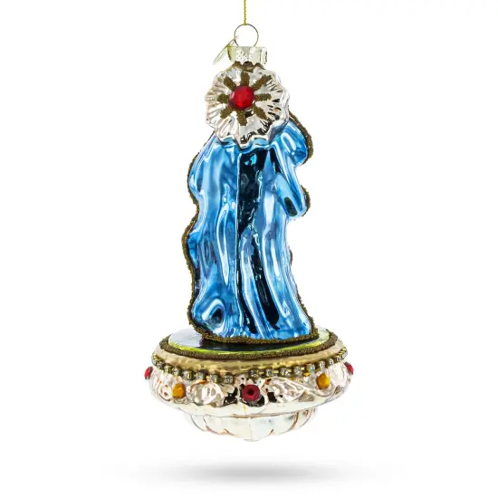 Nativity Scene Sacred Glass Christmas Ornament {4}