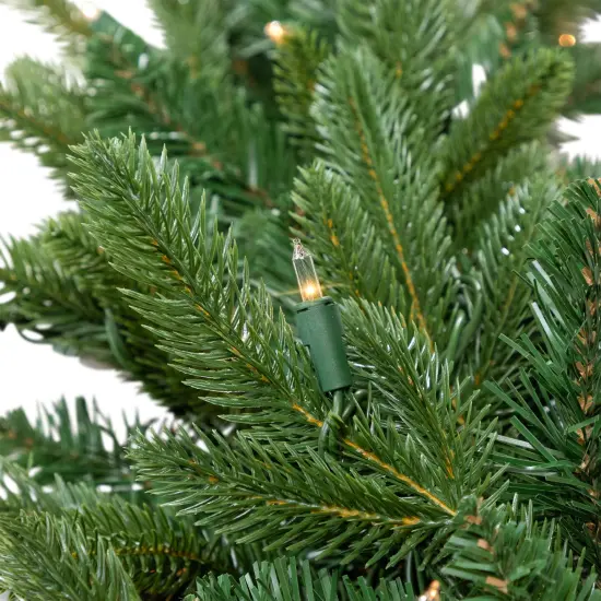 Northlight Real Touch&trade;️ Pre-Lit Washington Frasier Fir Artificial Christmas Garland - 9' x 12" - Clear AlwaysLit Lights Green {6}