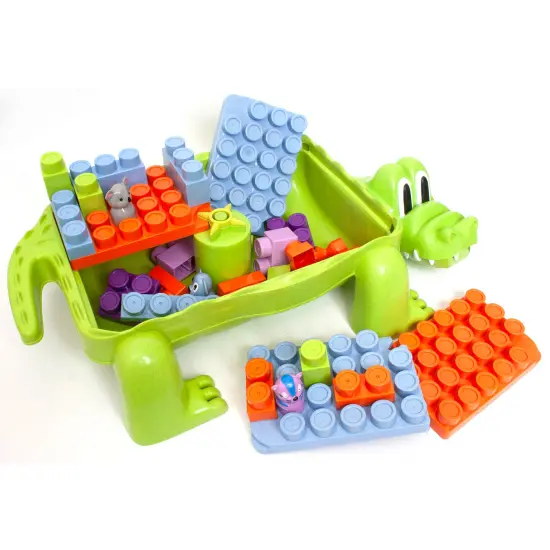 Roo Crew: Crocodile Block Activity Station - 29 Pieces, Block Stacking On The Back Of the Croc, Store Inside, Preschool Toy, Toddler & Kids Ages 2+ {5}