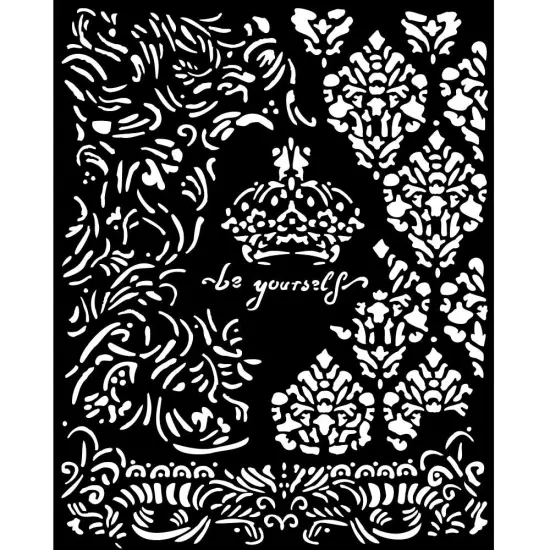 Stamperia Stencil 7.87"X9.84"-Alterego Crown Be Yourself {3}