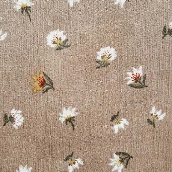 1 Yard Taupe Olive Rayon Crinkle Crepon Apparel Fabric Trendy Drape, 50/52" Width {1}