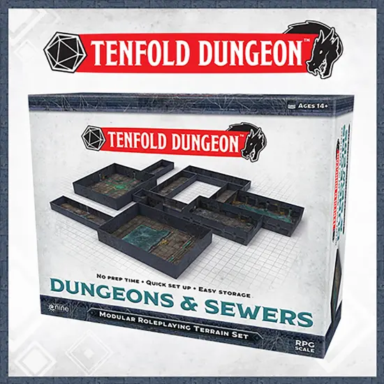 Tenfold Dungeon: Dungeons & Sewers - Modular Roleplaying Terrain Set & 5e RPG Adventure, Gale Force 9 {7}