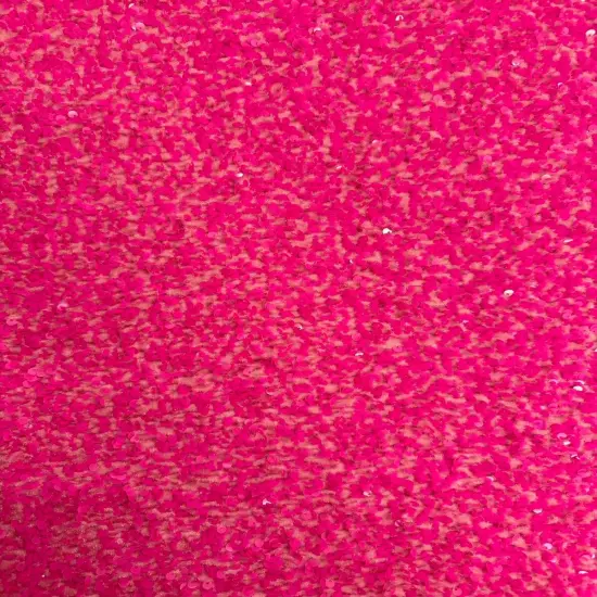 1 Yard Sequins Embroidered Stretch Velvet Rodeo Fabric Pink {1}