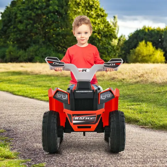 Costway Kids Ride on ATV 4 Wheeler Quad Toy Car 6V Battery Powered Motorized Toy {4}