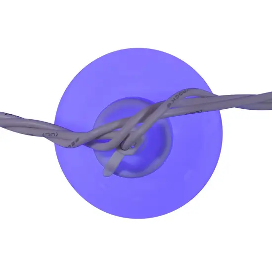 Kurt Adler 11.5-Foot UL 10-Light Multicolor LED Opaque G50 Light Set With White Wire {5}