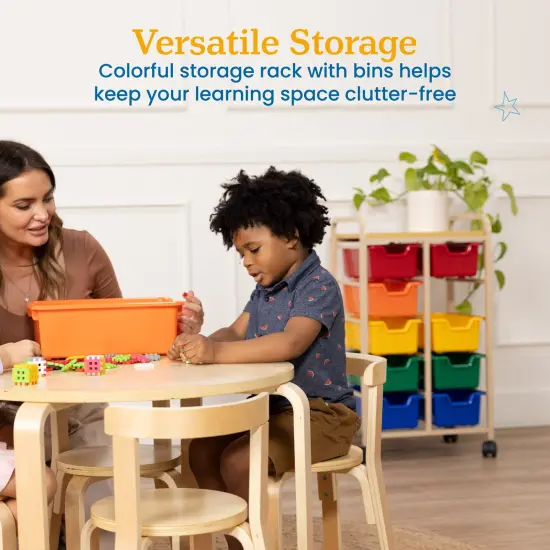 Mobile Organizer with 10 Storage Bins, Storage Cart {3}