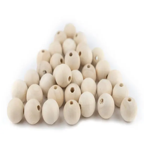 The Bead Chest Unfinished Natural Wood Beads (20mm, Set of 30) {4}