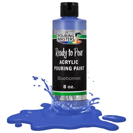 Pouring Masters Bluebonnet Ready to Pour Acrylic Pouring Paint - Premium 8-Ounce Pre-Mixed Fluid Acrylic Paint - Fluid Art Supplies for Canvas, Wood, Paper, Tile & Rocks {1}