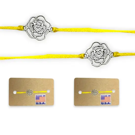 2CT Rose Charm Rakhi, Rakhri, Rakhi for Brother, Rakhi for Bhai, Rose Charm Rakhi, Rose Rakhi, Rakhi Usa, Rakshabandhan {1}