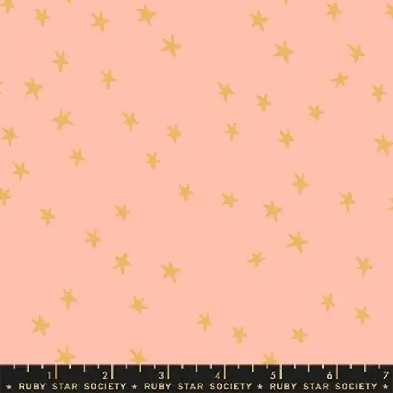 Starry New Peach 43"/44" Fabric Per Yard {1}