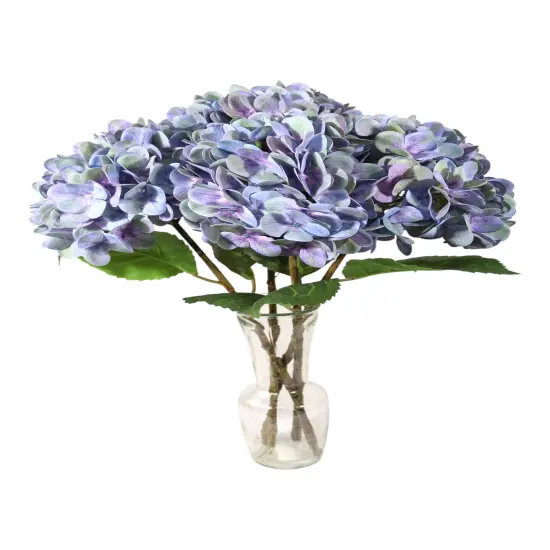17.75" Artificial Hydrangea Stem with 8" Bloom &ndash; Realistic Faux Flower for Home D&eacute;cor, Bouquets, and Floral Arrangements {4}