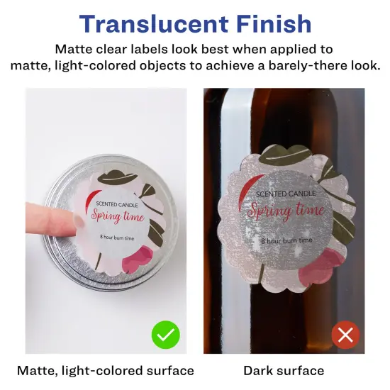 Avery Matte Clear Labels,2-1/2" diameter Round Scalloped {2}