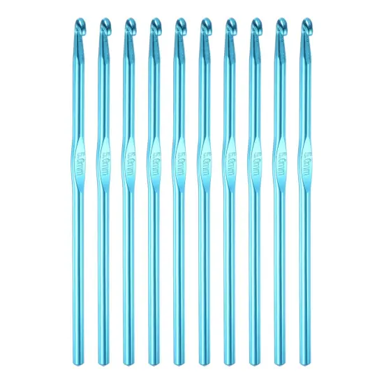 Aluminum Crochet Hook 5mm US Size H (Size 8) Knitting Needles for DIY Craft Yarn Blue 10Pcs {1}