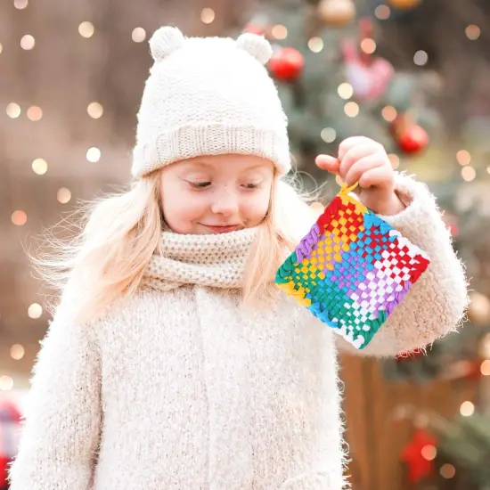 288 Pieces Loom Weaving Craft Loops Refill Elastic Potholder Loops with Multiple Colors for DIY Crafts Supplies, Compatible with 7 Inch Weaving Loom {2}