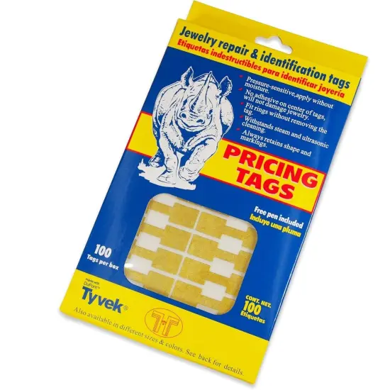 Jewelry Price Tags - Rectangle Gold (Package of 1000) {1}