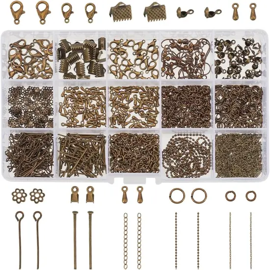 870 Pcs Jewelry Finding Kits with Lobster Claw Clasps {1}