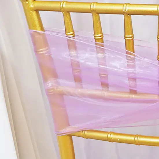 10 Pieces Lavender Organza Chair Sashes 8"x108" Wedding & Event Decor {5}