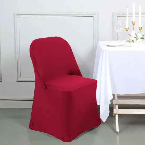 1 Piece Apple Red Stretch Spandex Chair Cover for Vibrant Folding Seating {2}