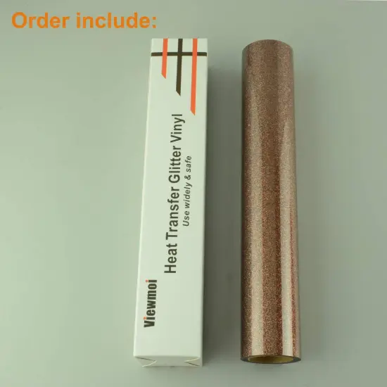 Glitter HTV IronHeat Transfer Vinyl DIY Heat Press Design for T-Shirts (Brown) {3}