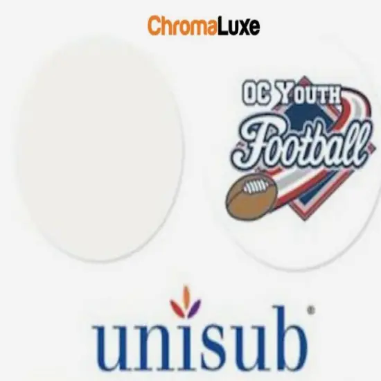 ChromaLuxe UniSub Gloss White Metal Trophy Disk - 2" Round 20 x Case 5572 {1}