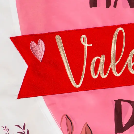 Happy Valentine's Day Heart and Floral Banner 2 Sided {3}