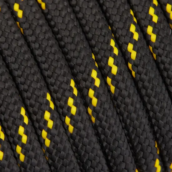 2 Pack 1/4 Inch x 100 Ft Braided Nylon Rope for Knot Tying Practice, Camping, Boats, Trailer Tie Down, Pinata Black {4}