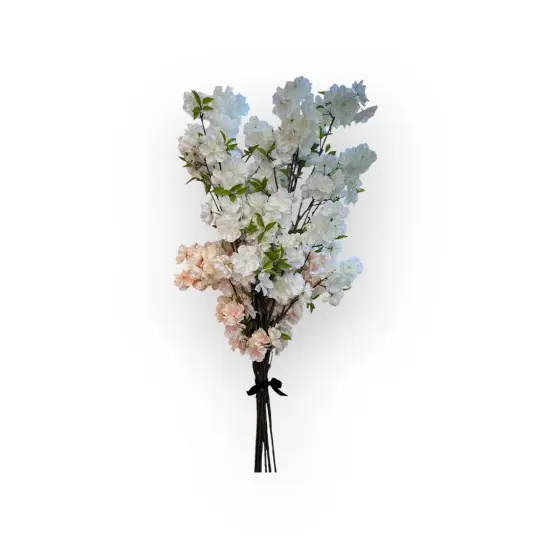 30.5" Faux Peach Blossom Bundle &ndash; 10 Artificial Stems for Vases, Floral Centerpieces & Wedding Decor-ZBB685-WH/PE {2}