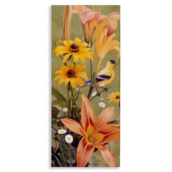 Stupell Industries Among the Flowers Bird Canvas Wall Art Design by Rod Lawrence {1}