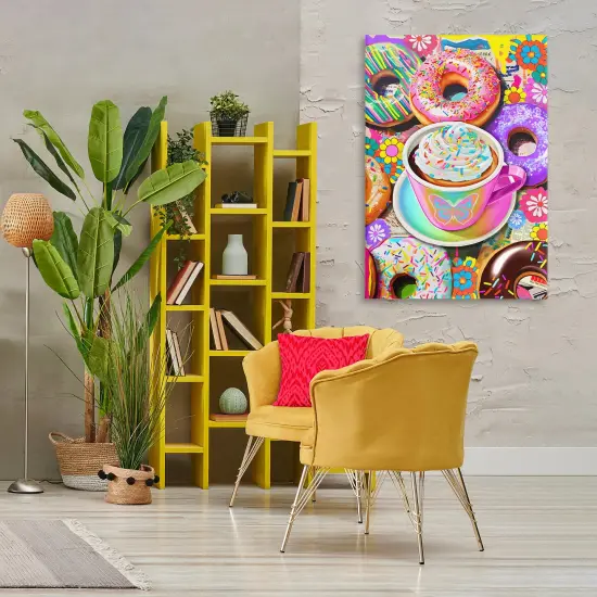 Stupell Industries Pastel Donuts & Coffee Mug Canvas Wall Art Design by Jess Stempel {2}