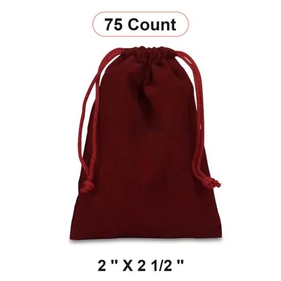 Velour Pouch for Jewelry 2" x 2 1/2" Perfect for Gifts {1}