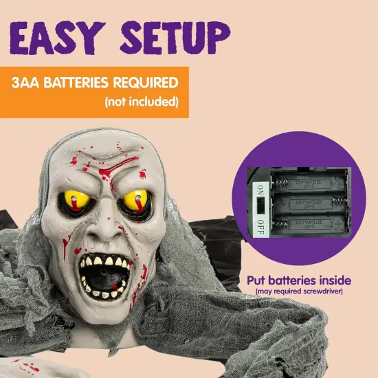 Halloween Zombie Groundbreaker with Blood Stain and Creepy Sound {5}