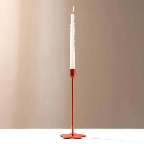Floral Fusion Candle Holder, Red {1}